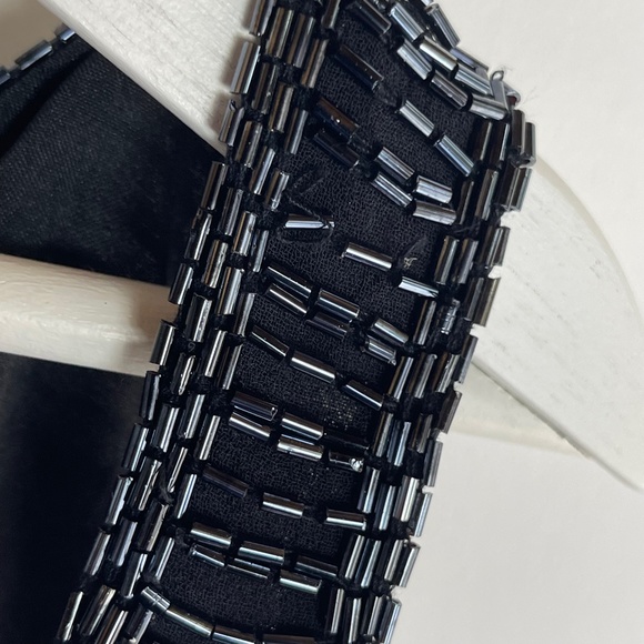 J LAXMI Womens Size M Medium Top Sleeveless Black beaded with sequins - Picture 5 of 7